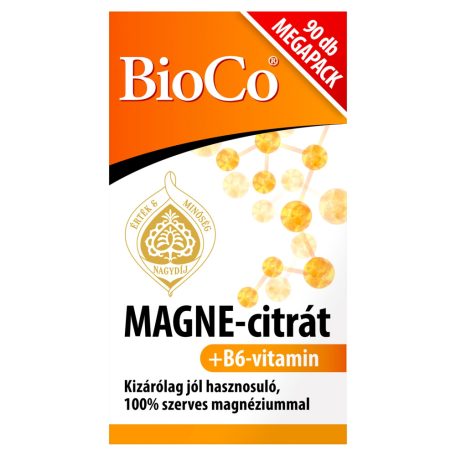 BioCo Magne-citrát+B6-vitamin Megapack filmtabletta 90db