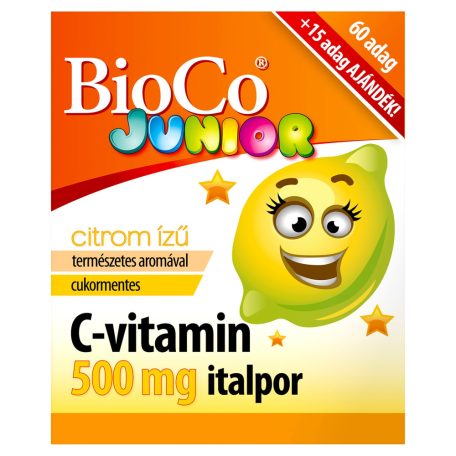 BioCo Junior C-vitamin 500 mg italpor 75 x 1,4 g (105 g)