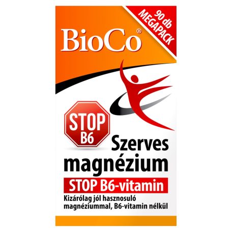 BioCo Szerves magnézium Stop B6-vitamin Megapack tabletta 90db