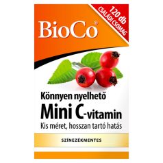   BioCo könnyen nyelhető csipkebogyós mini C-vitamin étrend-kiegészítő tabletta 120 x 0,34 g (40,8 g)
