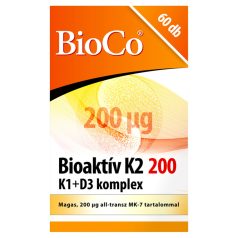   BioCo Bioaktív K2 200 µg K1+D3 komplex étrend-kiegészítő tabletta 60db
