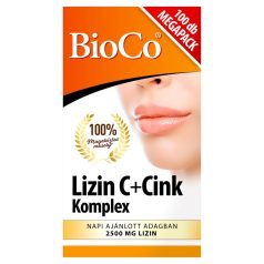   BioCo Lizin C + Cink Komplex étrend-kiegészítő tabletta 100db