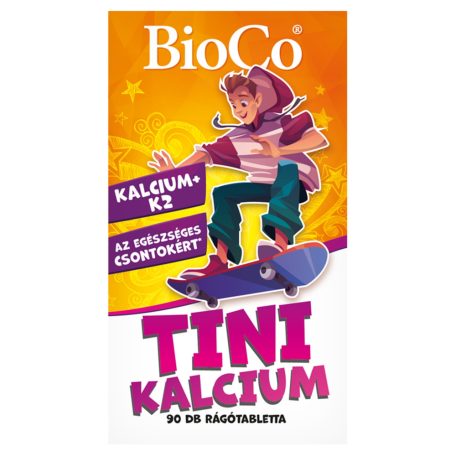 BioCo Tini Kalcium cseresznye ízű étrend-kiegészítő rágótabletta 90db
