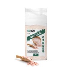   Natur Tanya® Himalája Só- 0,3-0,5 mm finom szemcseméretű finomítatlan, feldolgozatlan, rózsaszínes-vörös pakisztáni só 500g