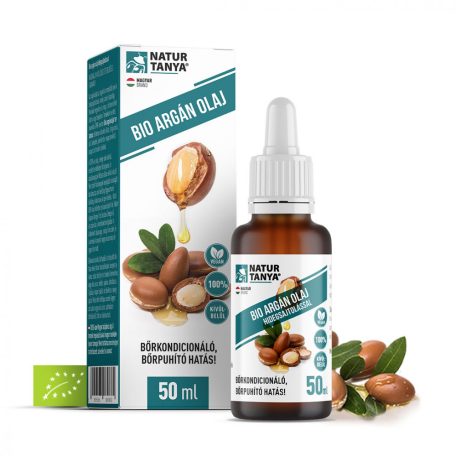 Natur Tanya® BIO, vegán Argán olaj - Külsőleg, belsőleg, marokkói, pörköletlen magszemekből, magas beltartalmi értékkel 50 ml