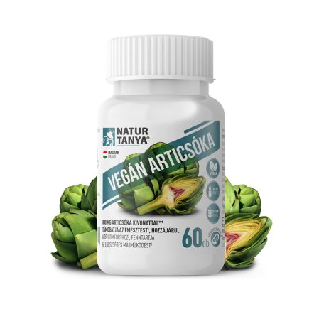 Natur Tanya® Vegán Articsóka – Standardizált articsóka kivonat, ornitin aminosavval és B-vitaminokkal. Egészséges májműködés, emésztés és bélkomfort. 