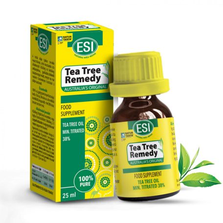 Natur Tanya® ESI® 100%-os tisztaságú Ausztrál Teafa olaj - Garantált 38 % feletti aktív hatóanyag (össz terpén) tartalom! 25ml
