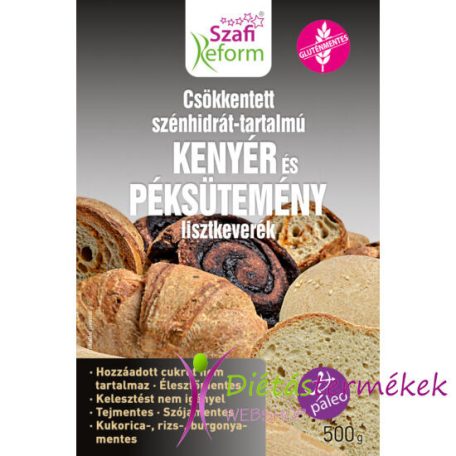 Szafi Reform csökkentett ch-tartalmú kenyér és péksütemény lisztkeverék (gluténmentes) 500g  