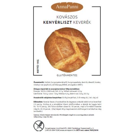 AnnaPanni Kovászos gluténmentes Kenyérliszt keverék 1kg