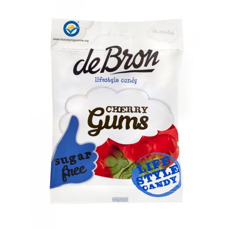 DeBron glutén- és cukormentes CHERRY cseresznyés gumicukor 90g
