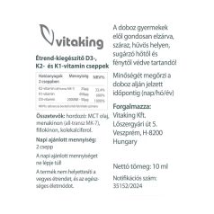 Vitaking D3+K2+K1-Vitamin cseppek 10ml