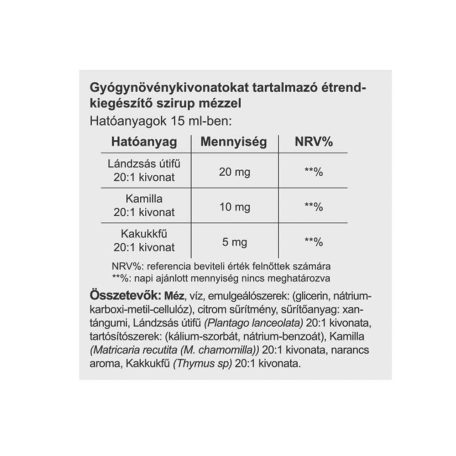 Vitaking Alkoholmentes Lándzsás útifű szirup 150ml