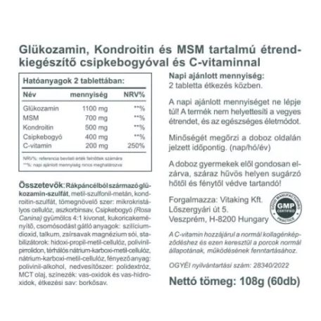 Vitaking Joint Formula - Glukozamin, kondroitin, msm 60db