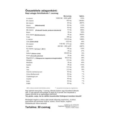 Vitaking 365 Multivitamin Alap csomag (30db)