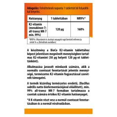 BioCo K2 Forte 120 µg étrend-kiegészítő tabletta 60db