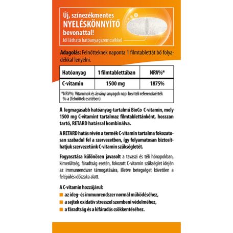 BioCo Mega C-vitamin 1500 mg Retard filmtabletta 100 db