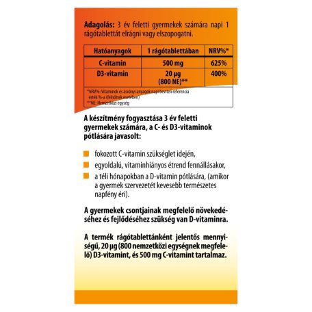 BioCo Junior C+D duo rágótabletta 100db