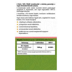   BioCo 100% Vegan Bioaktív B12-vitamin 1000 μg tabletta 90db