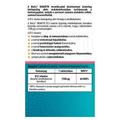   BioCo Bioaktív B12-vitamint 1500 µg tartalmazó étrend-kiegészítő tabletta 60db