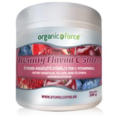   Organic Force Beauty Flavon C 500+ gyümölcs szuperkoncentrátum por C-vitaminnal, kollagénnel, 200g