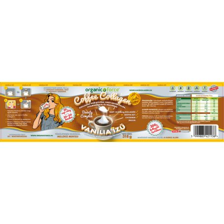 Organic Force Coffee Collagen - KávéKollagén VANÍLIA 318g