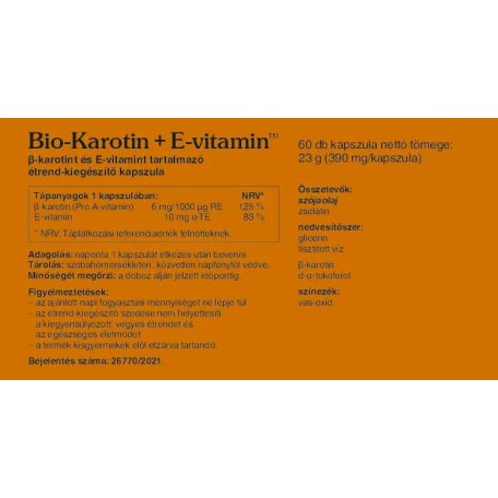 Pharma Nord Bio-Karotin + E-vitamin 60db