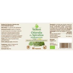 BioMenü  Bio Chlorella és Spirulina alga kapszula 60db