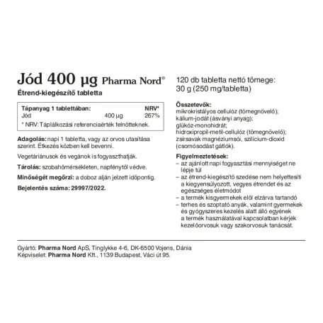 Pharma Nord Jód 120db (2026 05 31 lejárat)