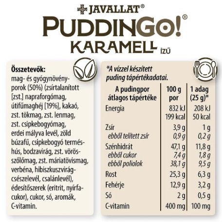 Javallat Puddingo Karamell ízű instant pudingpor (2026 03 lejárat)