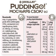 Javallat Puddingo Mogyorós csoki ízű instant pudingpor