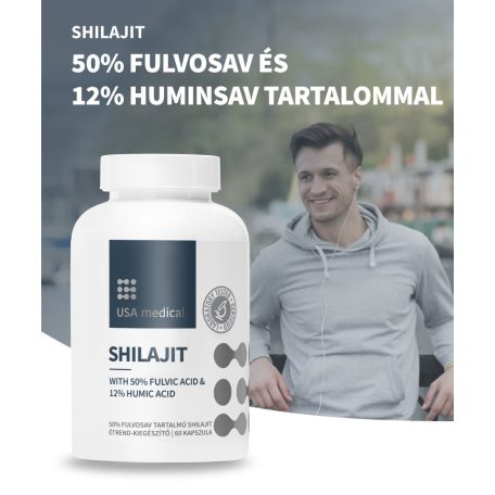 USA medical Shilajit kapszula 50% fulvosav tartalommal 60db