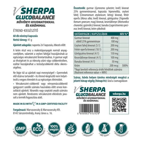 vSherpa GlucoBalance étrend-kiegészítő
