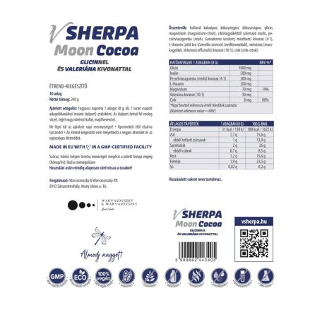 vSherpa Moon Cocoa étrend-kiegészítő