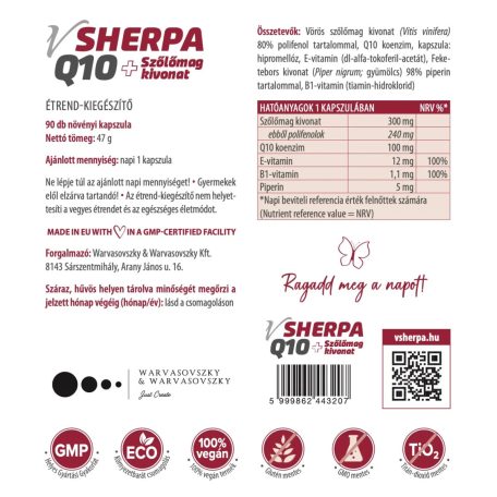 vSherpa Q10 + Szőlőmag kivonat
