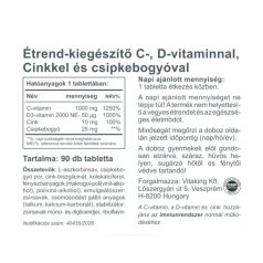 Vitaking C+D3+Cink biszglicinát + csipkebogyó 90db