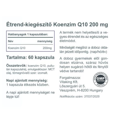 Vitaking Q-10 koenzim 200mg 60db